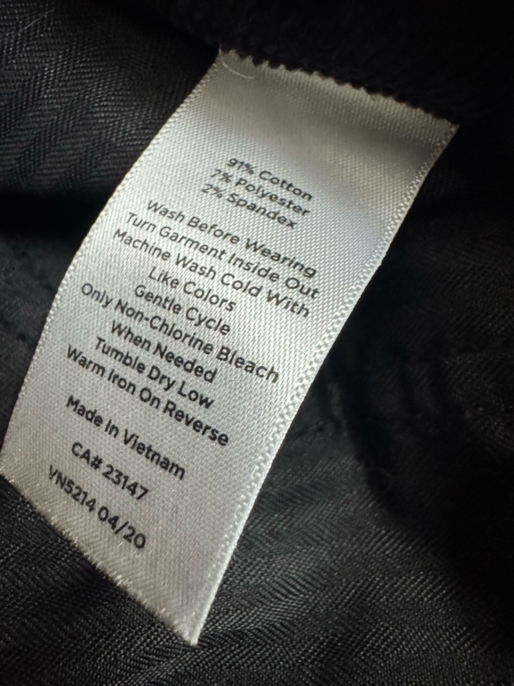 Talbots Black Corduroy Pants Size 6P | High Rise Tapered Leg Petite Soft Texture - Picture 6 of 6